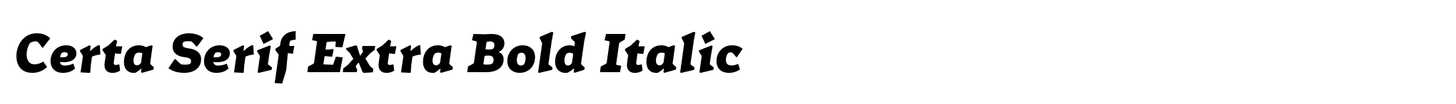 Certa Serif Extra Bold Italic image